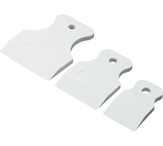 Изображение товара Шпатели резиновые Политех Standart (набор 40 мм, 60 мм, 80 мм) 1055005