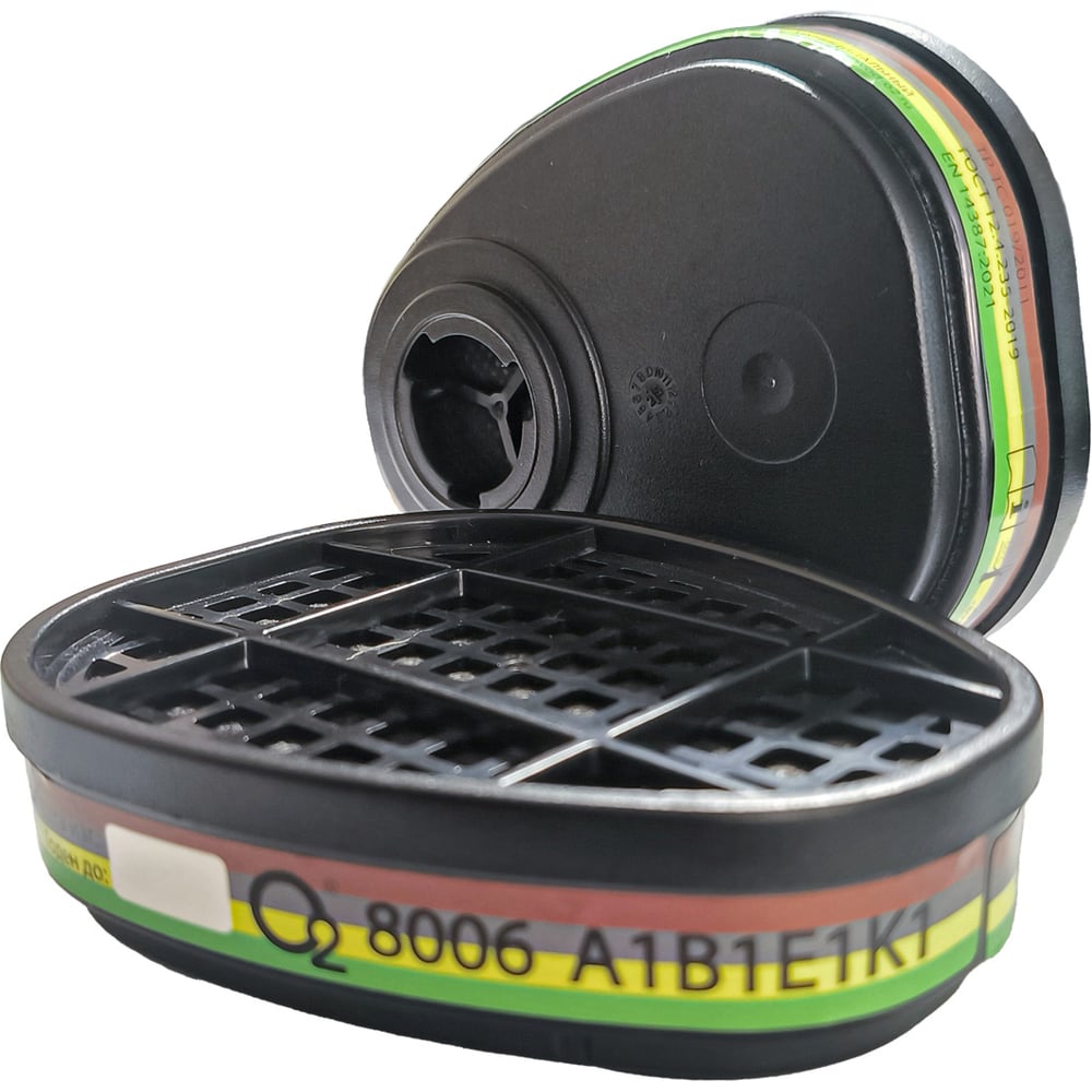 Изображение товара Фильтр угольный О2 А1B1Е1К1 для противогазов 2 шт