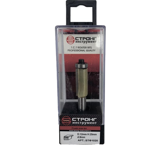 Изображение товара Фреза по дереву кромочная прямая (12х25 мм; хвостовик 8 мм; Z2) Strong СТФ-10201225