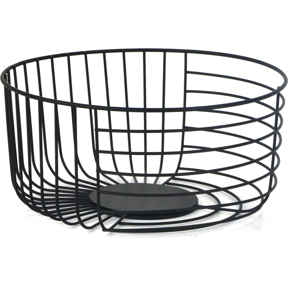Изображение товара Корзина для фруктов HANDY HOME LB-16 матовая черная, сталь, 260х260х120 мм