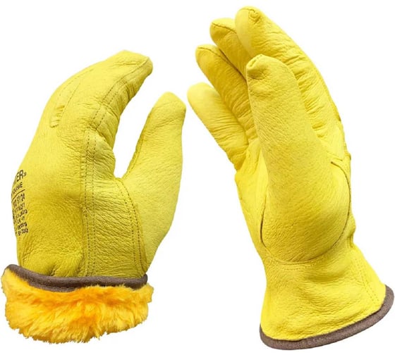 Изображение товара Перчатки кожаные с меховой подкладкой Профи Master-Pro® Подарок мужчине "ДЛЯ ТЕБЯ" .1 пара. (ДРАЙВЕР-К2-ЗИМА) водительские перчатки, размер 10 9085-GLDW2-PU/FY-1