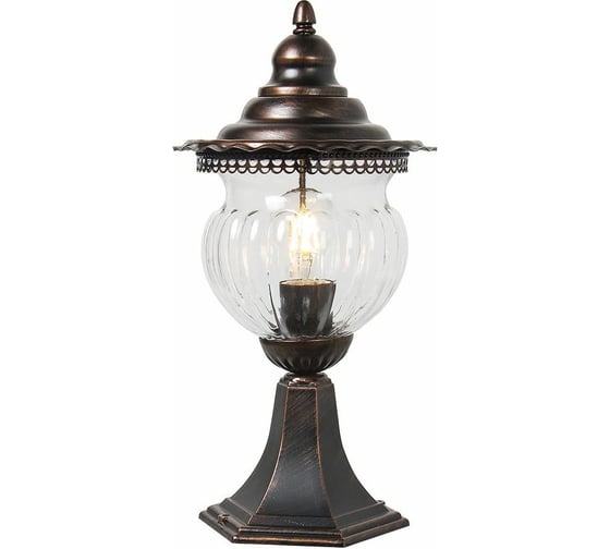 Изображение товара Садово-парковый светильник FERON серии Флер, PL594 60W 230V E27 коричневый, на постамент, 11622