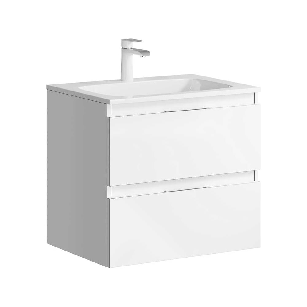 Изображение товара Подвесная тумба AQWELLA Accent 60 см белая с ящиками современный стиль