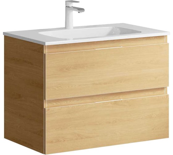 Изображение товара Подвесная тумба AQWELLA для ванной Акцент для раковины 37603956 напольная 75 см, дуб золотой ACC0175DZ