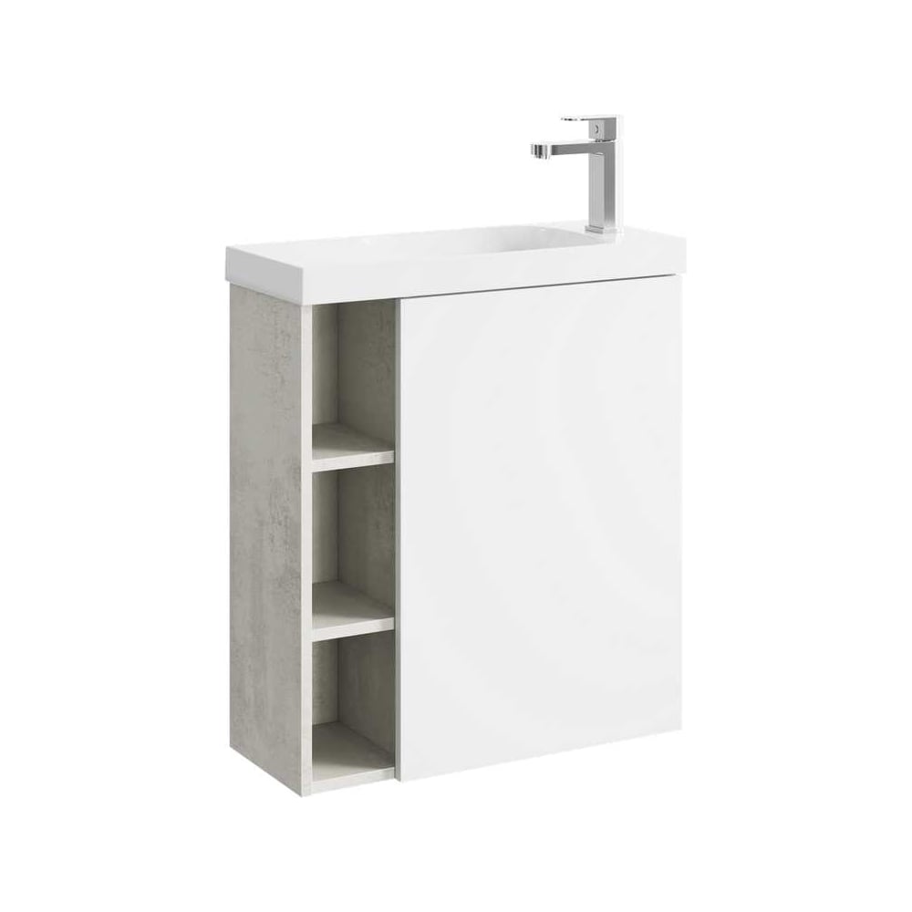 Изображение товара Подвесная тумба AQWELLA Alba 60 см правая светлый камень для ванной