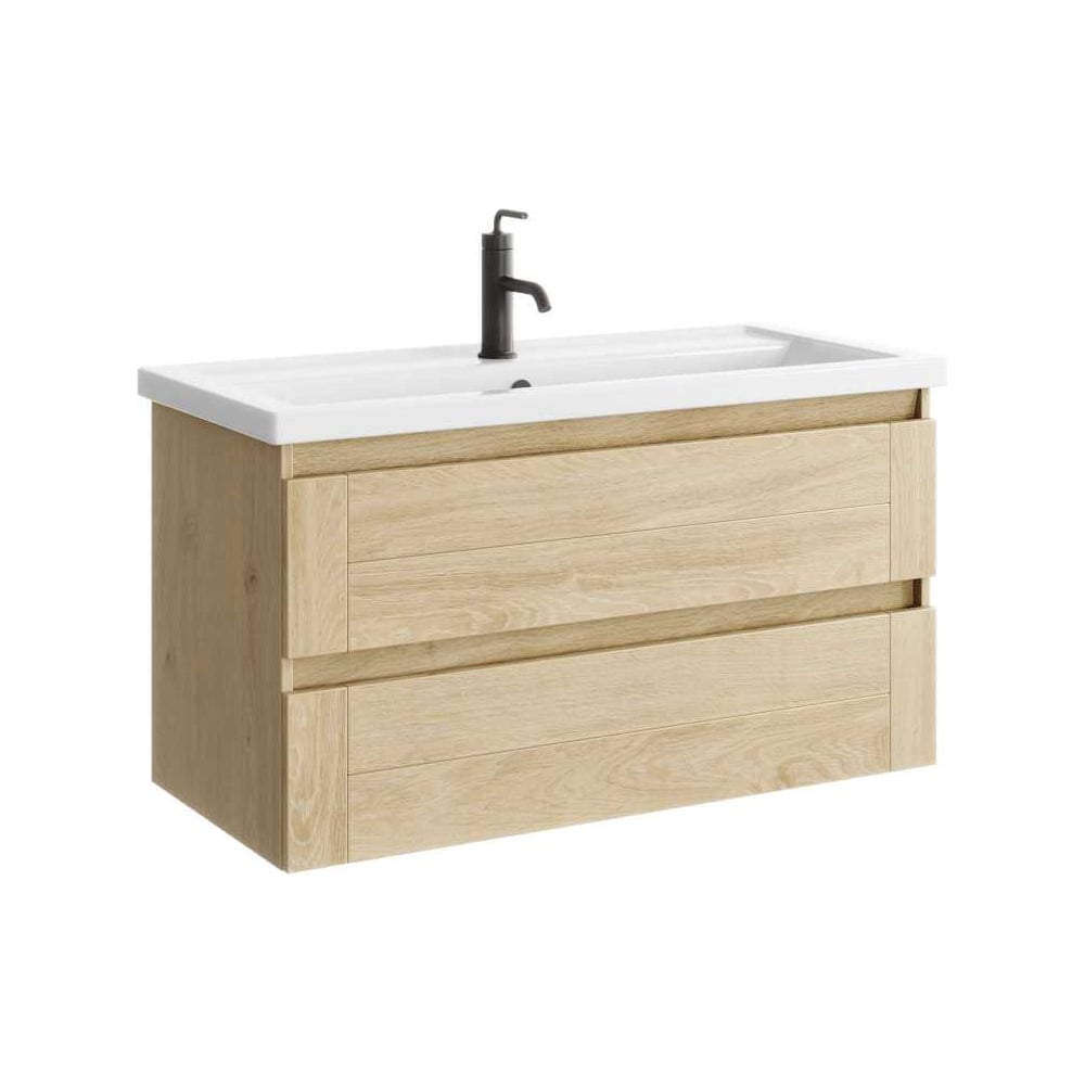 Изображение товара Подвесная тумба AQWELLA Astrid 100 см светлое дерево с ящиками