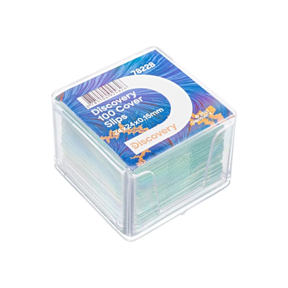 Изображение товара Стекла покровные Levenhuk Discovery 100 78228 100 шт для микроскопии