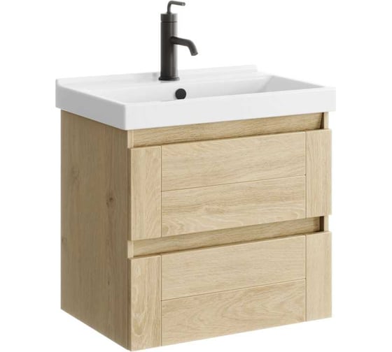 Изображение товара Подвесная тумба для ванной AQWELLA Astrid 60 см к раковине Фест 60 в цвете дерево светлое AST0106DD