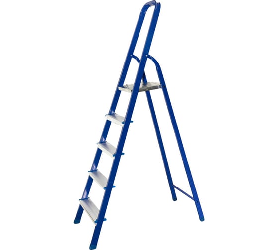 Изображение товара Стремянка стальная Политех с алюминиевыми ступенями, 5 ступеней 8060035