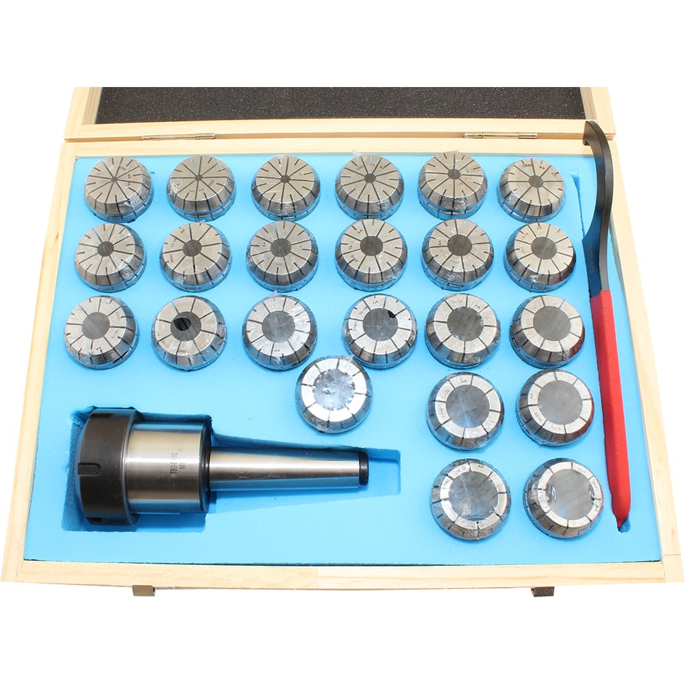 Изображение товара Патрон цанговый CNIC с набором цанг ER40 с хвостовиком КМ3 и длиной 265 мм