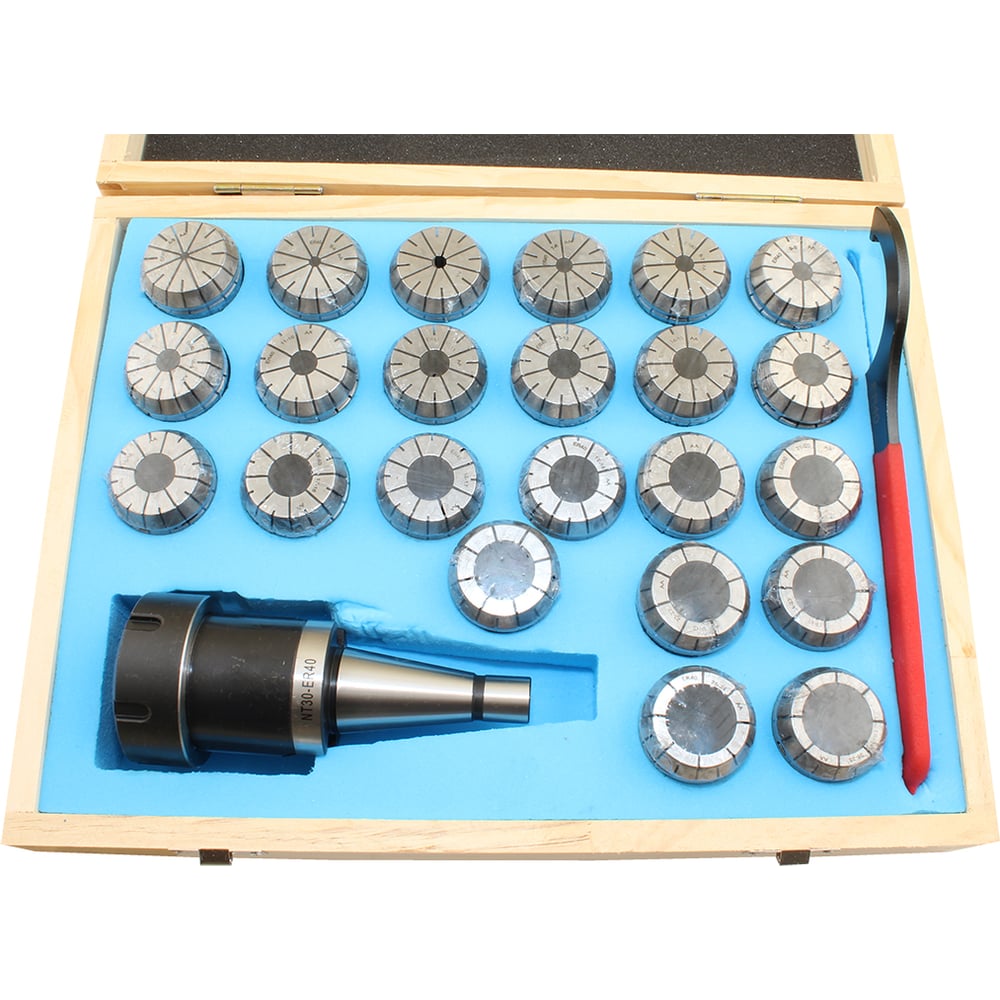 Изображение товара Патрон цанговый CNIC с набором цанг ER40 для точных работ 7:24-30 исп.1