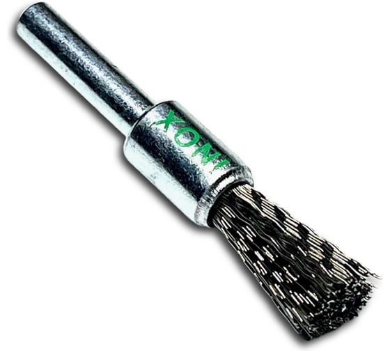 Изображение товара Щетка концевая гофрированная Lessmann 12х60х0.30 мм, нерж., хвост-к 6 мм 451361