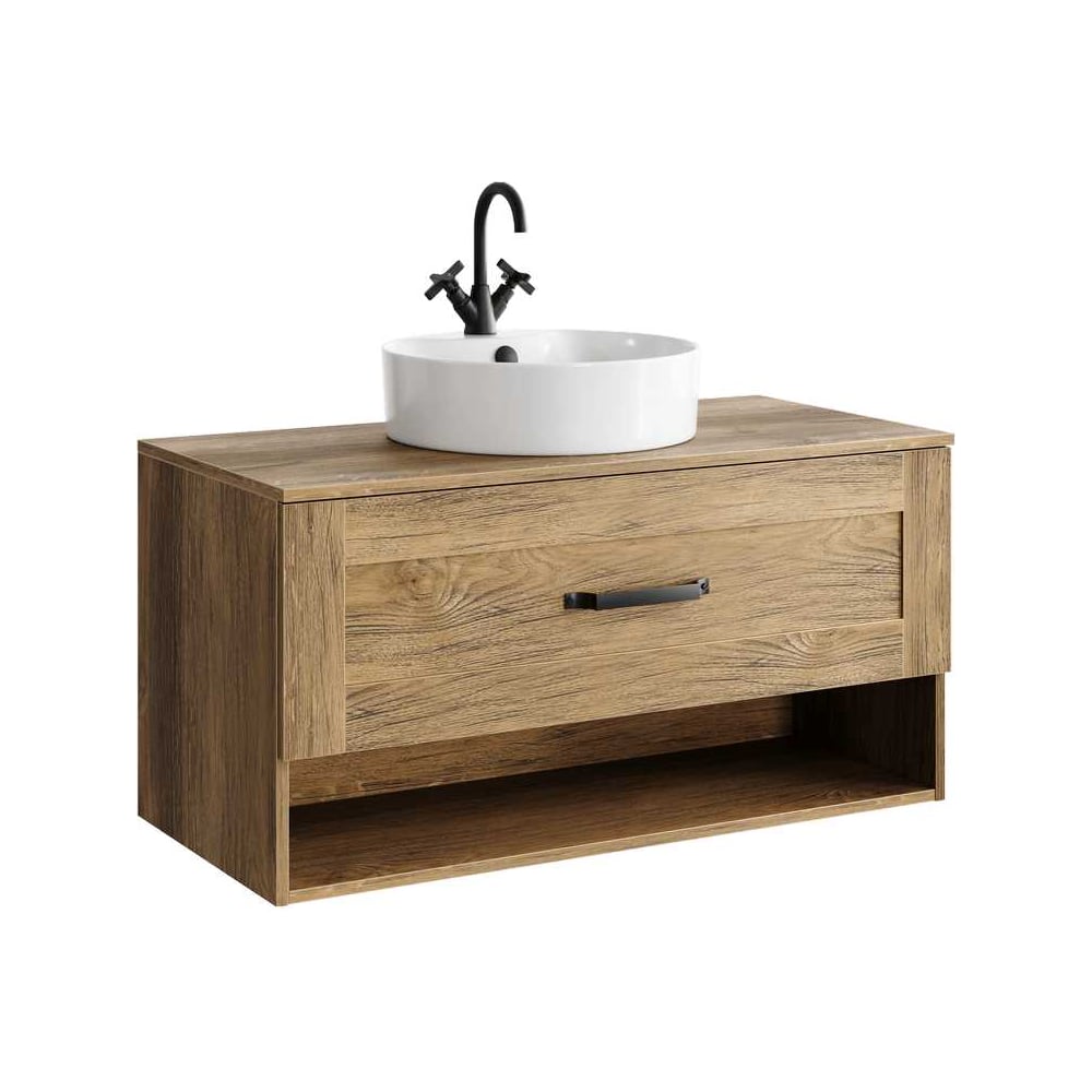 Изображение товара Подвесная тумба AQWELLA Craft 100 см темное дерево