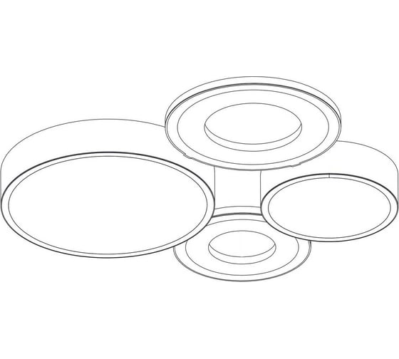 Изображение товара Светильник потолочный светодиодный Rivoli Aliona 6161701 LED 87 Вт 3000 6000 К с пультом Б0066451