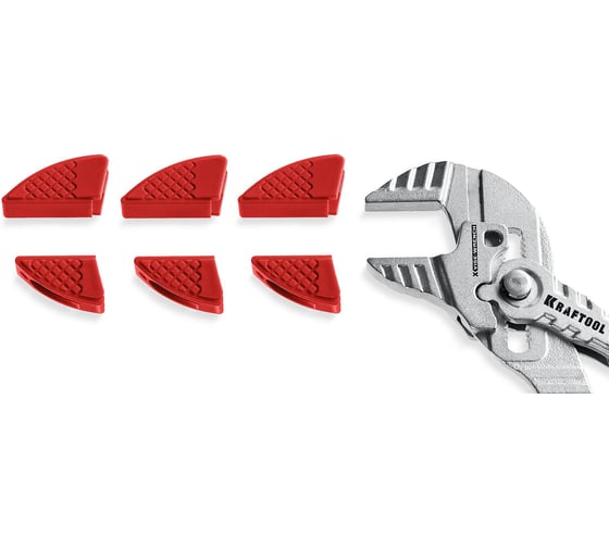 Изображение товара Сменные защитные накладки на губки KRAFTOOL Vise-Wrench для клещей 180 мм, набор из 3-х пар 22066-S3