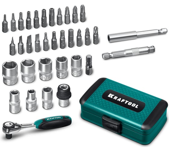 Изображение товара Универсальный набор инструмента KRAFTOOL X-Drive 1/4" 35 предметов 35 27974