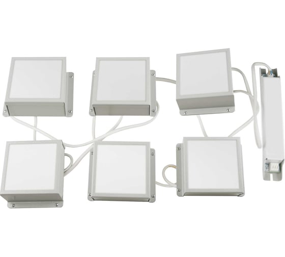 Изображение товара Светильники светодиодные потолочные встраиваемые Uniel ULP-0808 42W/4000К IP40 GRILYATO OPAL WHITE KIT06 UL-00012807