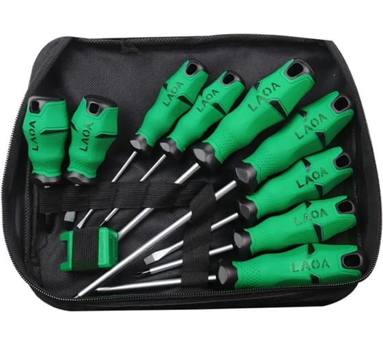 Изображение товара Набор отверток с магнитом LAOA 9 штук LA699079