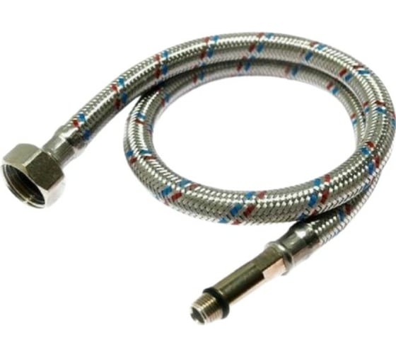 Изображение товара Подводка для смесителей СТМ сталь 1/2xM10x120 см., длинный штуцер CWFLS120