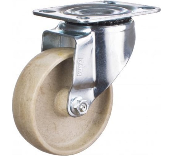 Изображение товара Жаростойкая поворотная колесная опора с площадкой КАМА (от -40˚С до +250˚С) 100 мм, 3302-PPB-HT-100