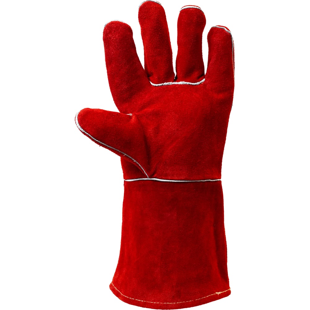 Изображение товара Краги РосМарка красные с подкладкой 35 см, размер 10.5, механическая и теплоизоляционная защита