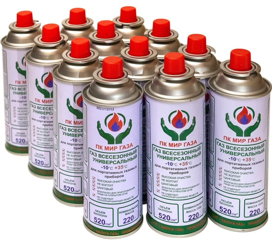 Изображение товара Газ всесезонный универсальный ПК МИР ГАЗА коробка КГБ001