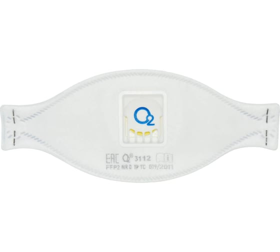 Изображение товара Респиратор О2 трехпанельный FFP2 NRD с клапаном выдоха 3112