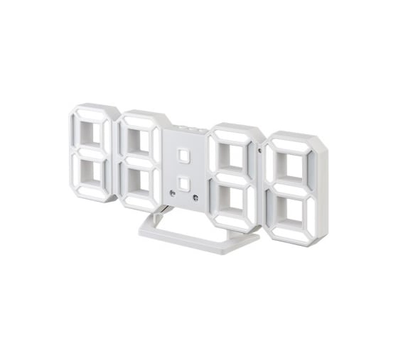 Изображение товара LED часы-будильник Perfeo LUMINOUS 2 белый корпус, белая подсветка 30014749