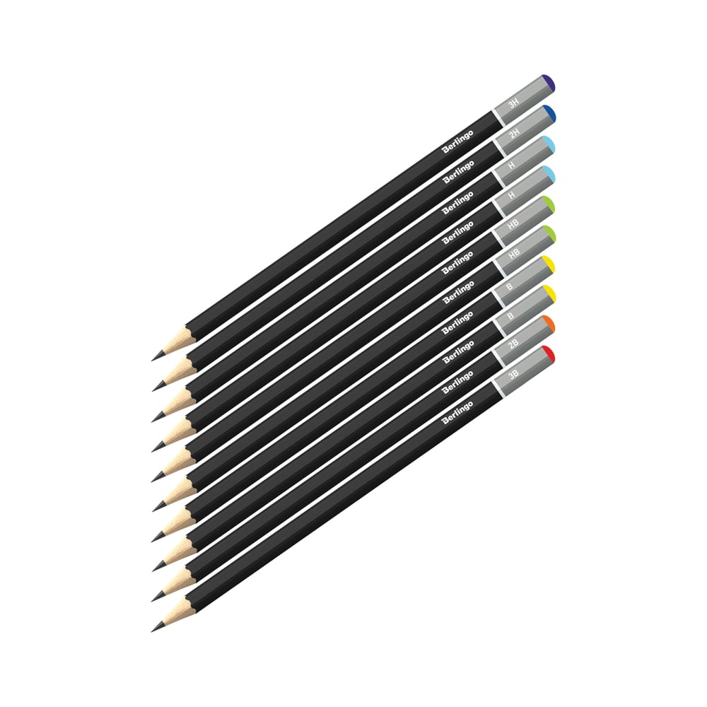 Набор чернографитных карандашей Berlingo набор карандашей чернографитных артспейс графика 12 шт 2 h 2 b 325688