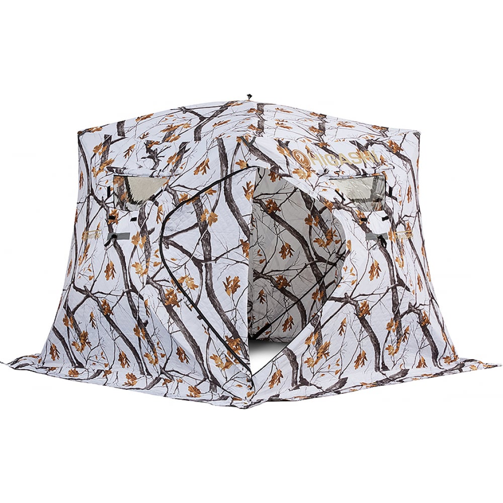 Палатка HIGASHI палатка для зимней рыбалки пингвин призма термолайт композит оранжевая белая