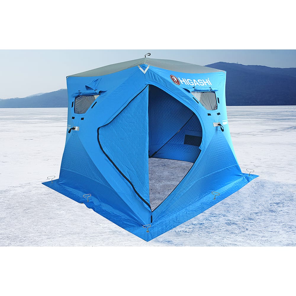 Палатка HIGASHI палатка для зимней рыбалки пингвин призма термолайт композит оранжевая белая