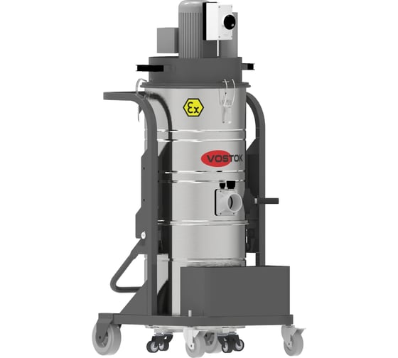 Изображение товара Промышленный однофазный взрывозащищенный пылесос VOSTOK PYWEX-S / ATEX / 1.75kW / 220В, со взрывозащищенным комплектом для уборки D=50мм PYWEX-S-EX50M