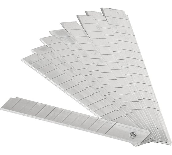 Изображение товара Лезвия для канцелярского ножа SILWERHOF ширина лезвия 9мм (упак.:10шт) пласт.кор. 1075695