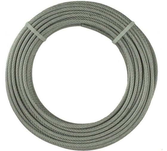 Изображение товара Канат стальной ПРОММЕТАЛЛ DIN 3055 ф 8 мм. 75 м.пог. оцинкованный КС0800Д305500Zn000180-114Р-75