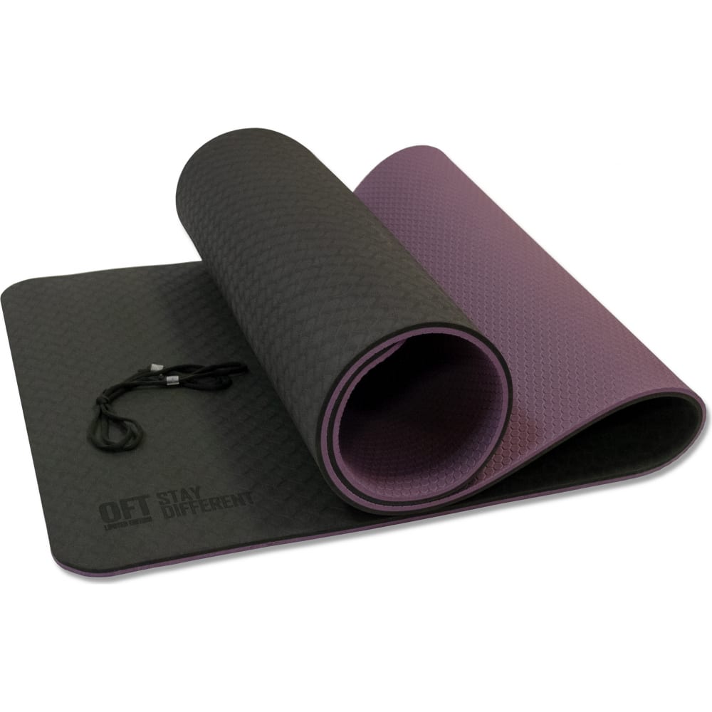 Двухслойный коврик для йоги Original FitTools коврик хлопок inspire basic purple 50х80 см фиолетовый