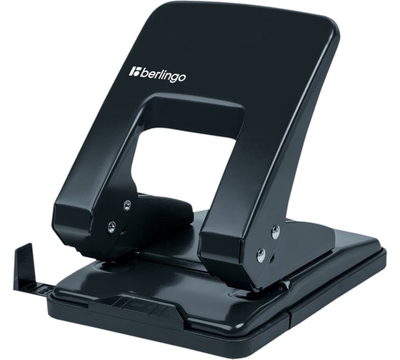 Изображение товара Металлический дырокол BERLINGO Universal 40 листов, черный, с линейкой DDm_40071