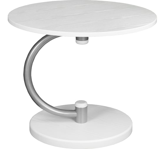 Изображение товара Стол журнальный Мебелик Дуэт 13 металлик/белый 9405