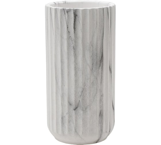 Изображение товара Декоративная ваза Вещицы Рельеф, 95х95х180 мм, мраморный Cha19-M