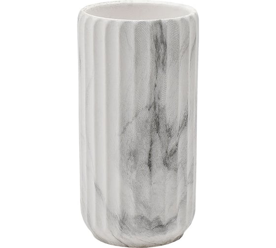 Изображение товара Декоративная ваза Вещицы Рельеф, 80х80х150 мм, мраморный Cha19-S