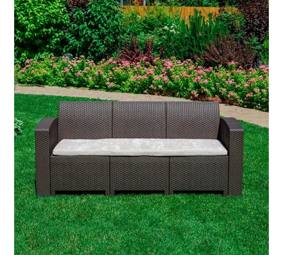 Изображение товара Трехместный садовый диван Royal Family LANA LUX, коричневый 833-61-21