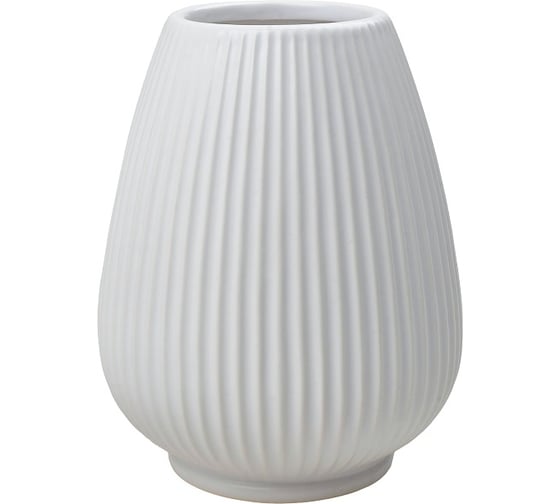 Изображение товара Декоративная ваза Вещицы Рельеф, 155х155х200 мм, белый Cha17-M