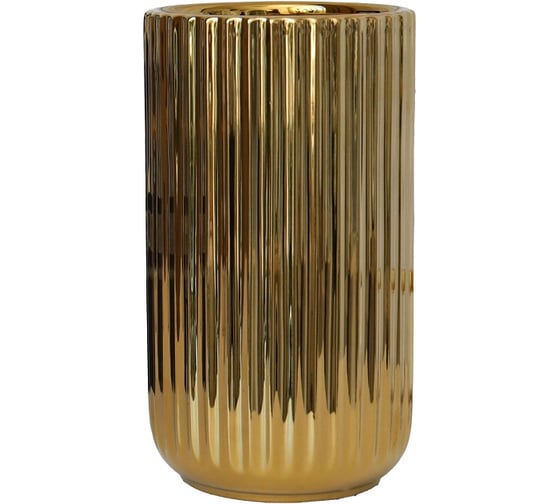 Изображение товара Декоративная ваза Вещицы Рельеф, 95х95х180 мм, золотой Cha20-M