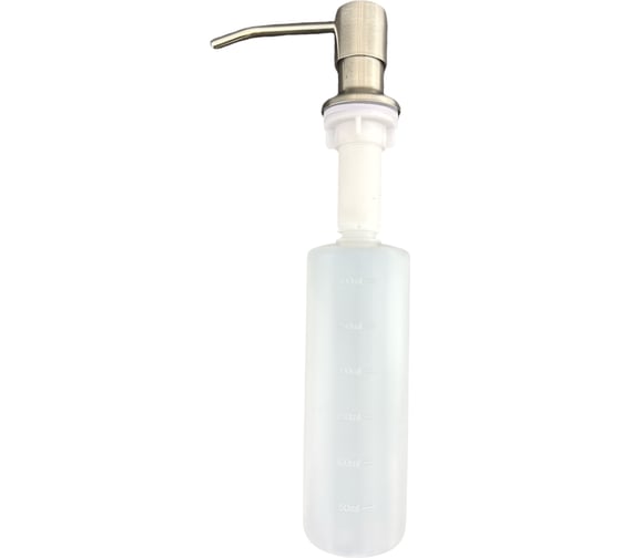 Изображение товара Дозатор встраиваемый в столешницу для жидкого мыла, средства для мытья посуд GRIALE объем 300 мл, сатин GR31L