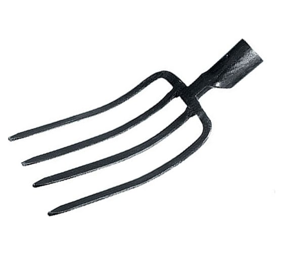 Изображение товара Вилы садовые Polyagro Люкс, 4-х рогие плоский зуб, 230х260 мм без черенка 7660705