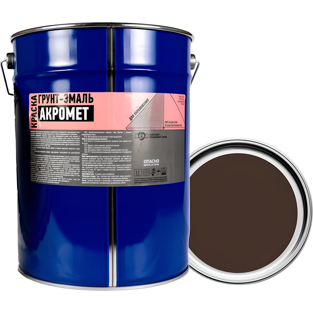 Изображение товара Грунт-эмаль АКРОМЕТ темно-коричневая 25 кг
