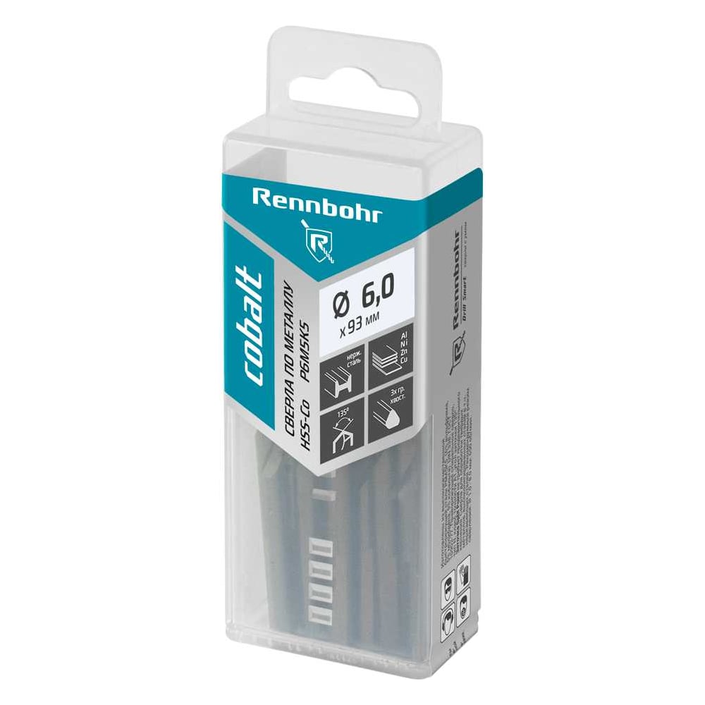 Изображение товара Сверло по металлу RENNBOHR COBALT PROM 6x93 мм HSS-Co 20 шт