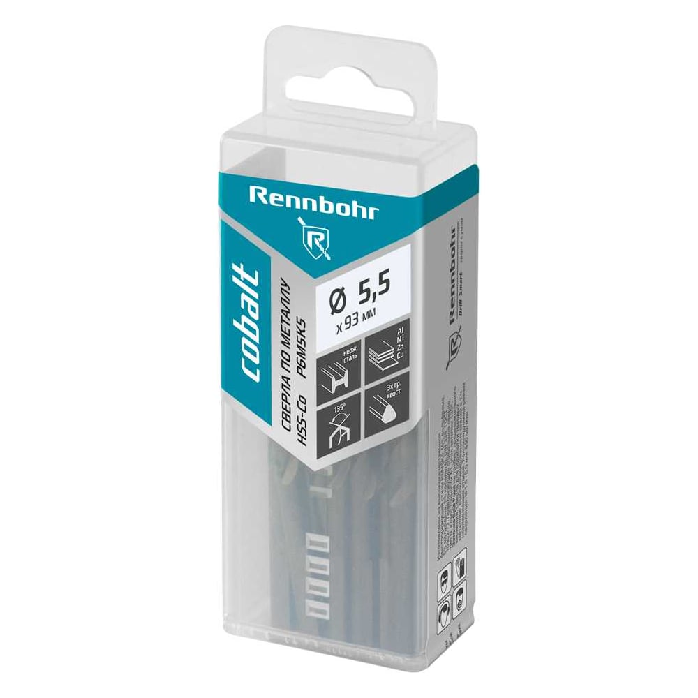 Изображение товара Сверло по металлу RENNBOHR COBALT PROM 5.5x93 мм 20 шт HSS-Co