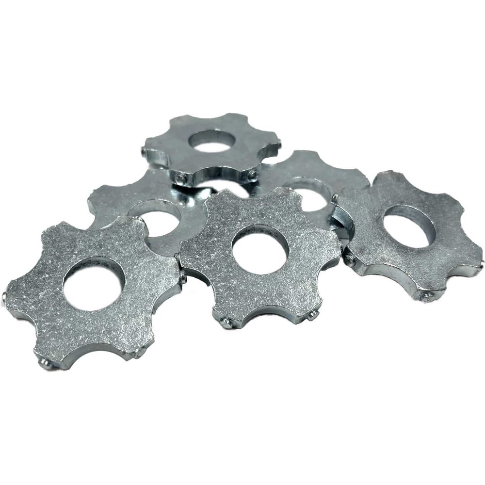 Изображение товара Комплект 30 штук 6 лучевых ламелей ООО Теком для фрезеровальных машин по бетону 56x18x6 мм с твердо