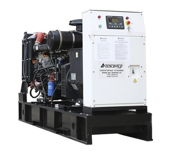 Изображение товара Дизельный генератор ООО "ПК "АЗИМУТ" KOFO 100 кВт, 400В, открытый на раме, АВР, СЗУ АД-100С-Т400-2РМ16