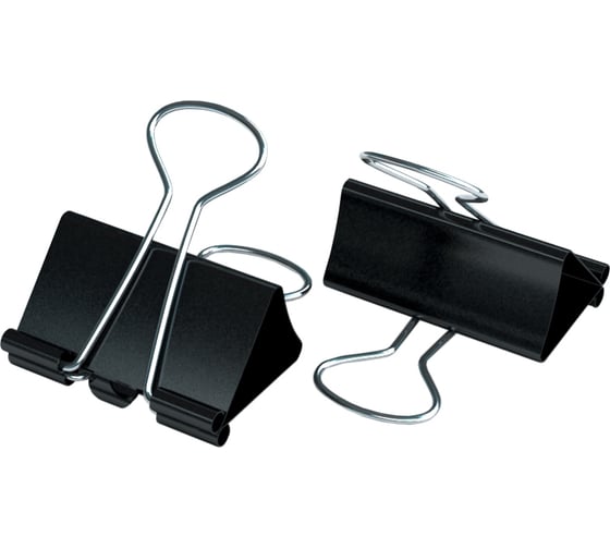 Изображение товара Зажимы для бумаг BERLINGO 32 мм, 12 шт, черные, картонная коробка BC1232